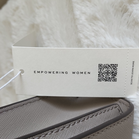 NWT Tory Burch Emerson Combo Cross Body Gray Heron - Picture 5 of 13